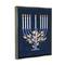 Stupell Industries Traditional Floral Hanukkah Menorah Framed Floater Canvas Wall Art